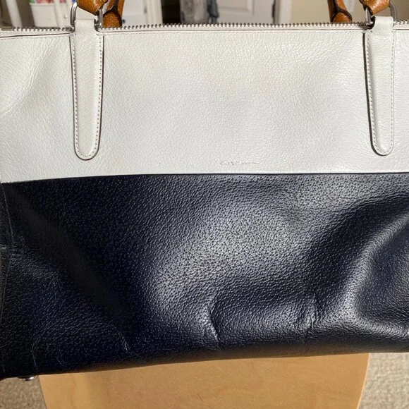 Authentic Coach Colorblock Leather Satchel - Picture 13 of 15